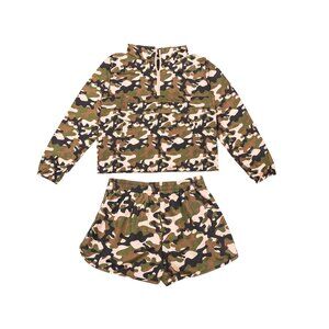 Women Lightweight Windbreaker Suit Outdoor Hiking Hooded Jacket with Liner Size